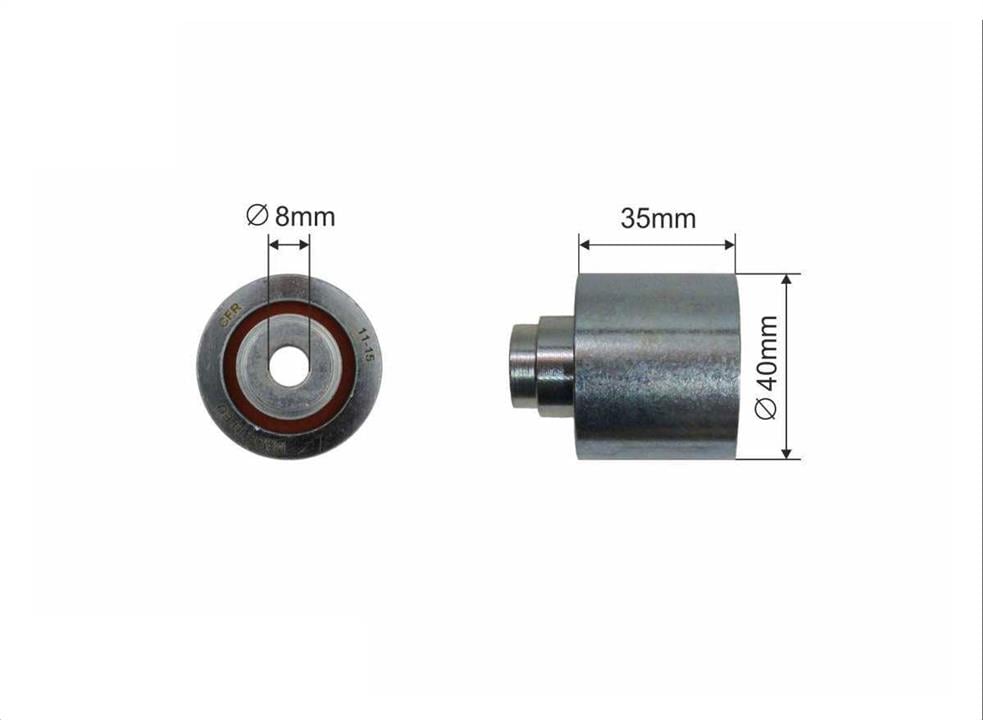 Caffaro 62-35 Tensioner pulley, timing belt 6235: Buy near me in Poland at 2407.PL - Good price!