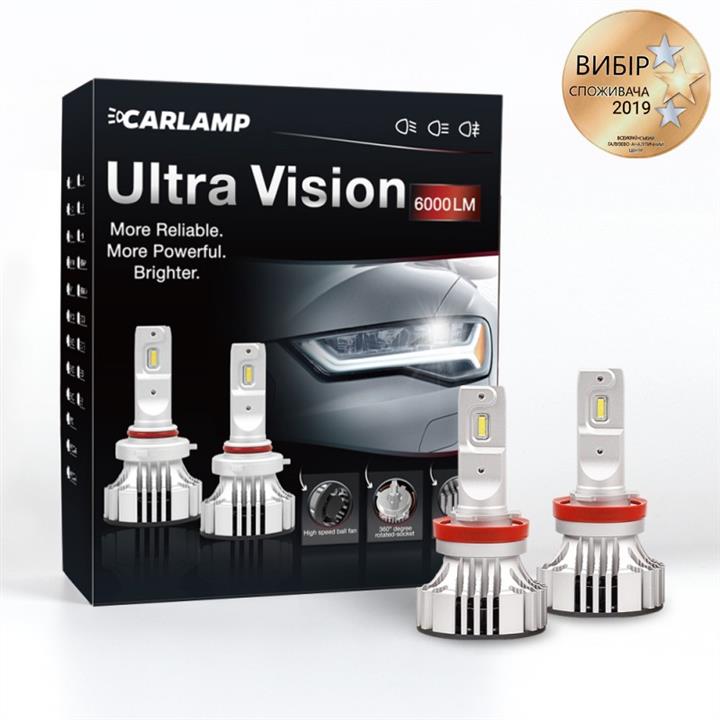 Carlamp UV11 LED bulbs kit Carlamp Ultra Vision H11 12V 36W 6500K (2 pc.) UV11: Buy near me in Poland at 2407.PL - Good price!
