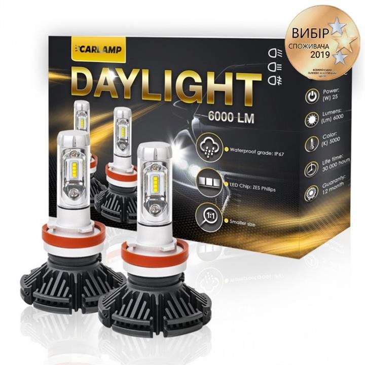 Carlamp DLH11 Лампы светодиодные комплект Carlamp Day Light H11 12V 25W 6000K (2 шт.) DLH11: Отличная цена - Купить в Польше на 2407.PL!