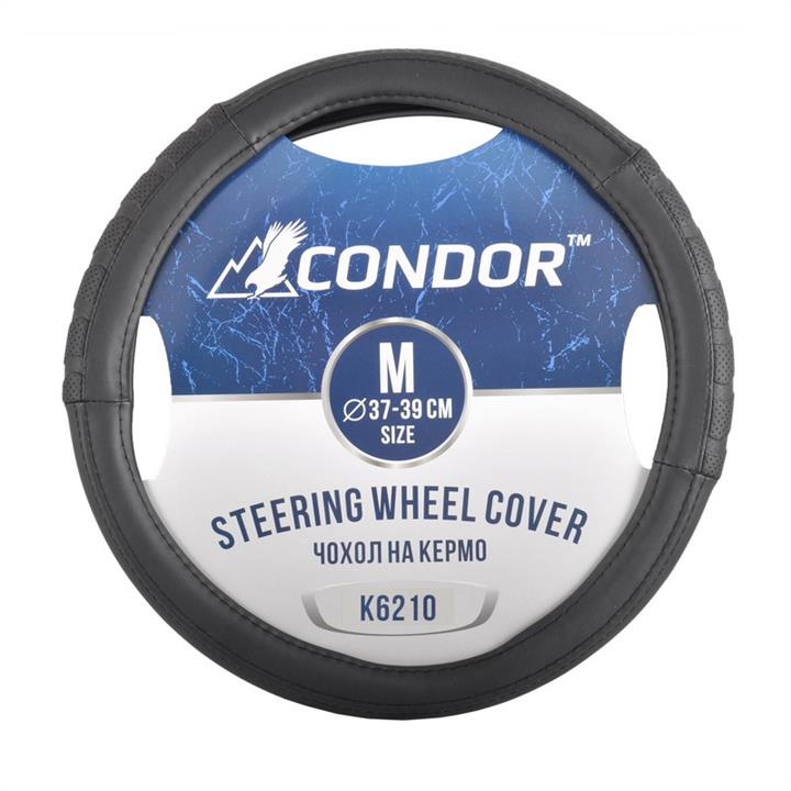 Condor K6210 Steering wheel coverl M (37-39cm) black K6210: Buy near me in Poland at 2407.PL - Good price!