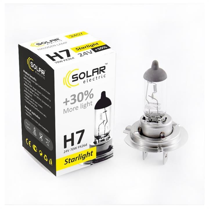 Solar 2407 Лампа галогенна 24В H7 70Вт +30% 2407: Приваблива ціна - Купити у Польщі на 2407.PL!