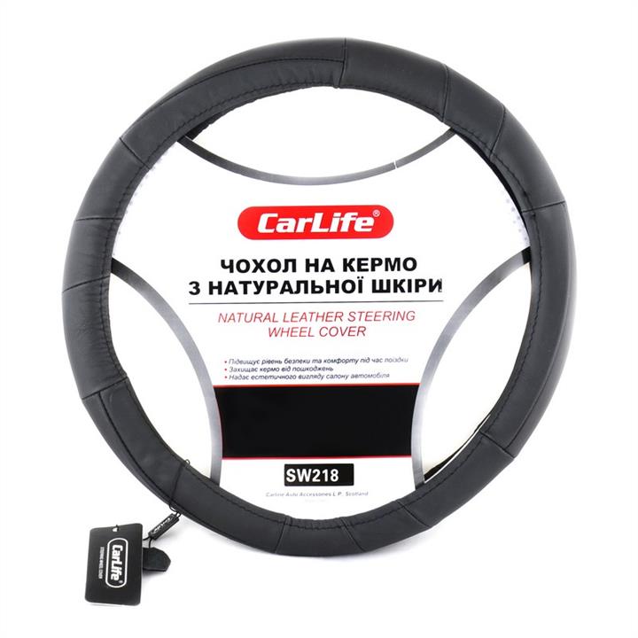 CarLife SW218XXL Steering wheel cover XXL (43-45cm) black SW218XXL: Buy near me in Poland at 2407.PL - Good price!