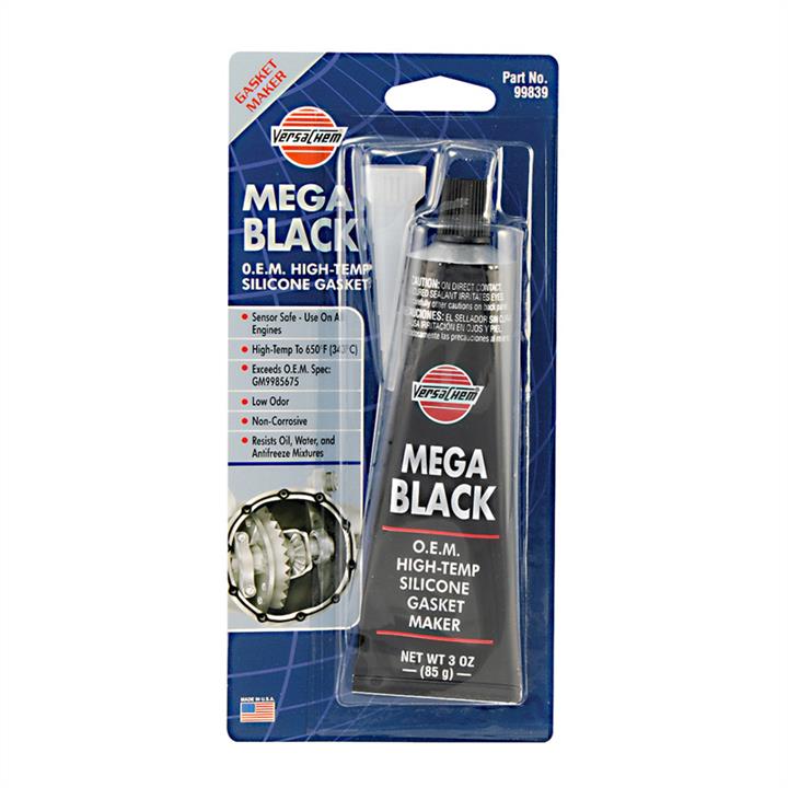 Versachem 99839 Silicone super sealant black Versachem Mega Black Silicone O.E.M. 85 g 99839: Buy near me in Poland at 2407.PL - Good price!