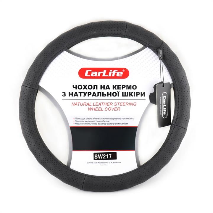 CarLife SW217L Steering wheel cover L (39-41cm) black SW217L: Buy near me in Poland at 2407.PL - Good price!