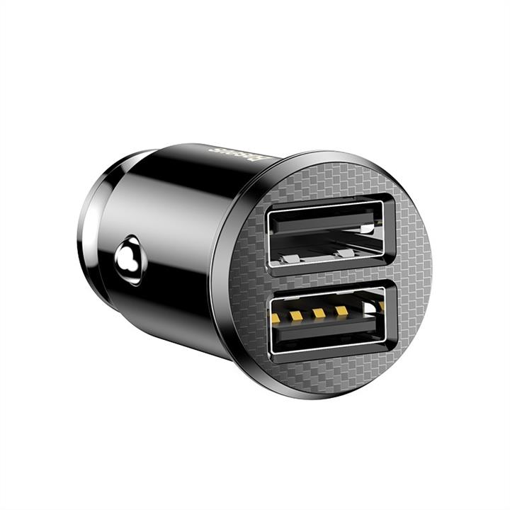 USB зарядка для авто Baseus Grain Car Charger 3.1A Black Baseus CCALL-ML01