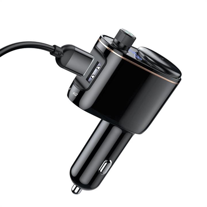 USB зарядка для авто с FM-модулятором Baseus Locomotive Wireless MP3 Vehicle Charger Black Baseus CCALL-RH01