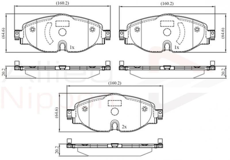 Comline ADB02158 Brake Pad Set, disc brake ADB02158: Buy near me in Poland at 2407.PL - Good price!