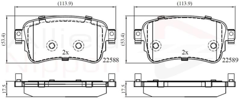 Comline ADB02351 Brake Pad Set, disc brake ADB02351: Buy near me in Poland at 2407.PL - Good price!
