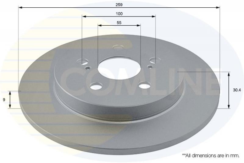 Comline ADC01149 Тормозной диск задний невентилируемый ADC01149: Отличная цена - Купить в Польше на 2407.PL!
