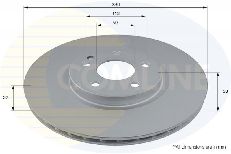 Comline ADC2817V Front brake disc ventilated ADC2817V: Buy near me at 2407.PL in Poland at an Affordable price!