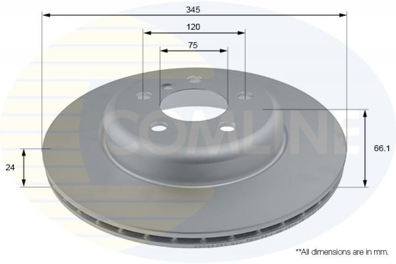 Comline ADC2838V Rear ventilated brake disc ADC2838V: Buy near me at 2407.PL in Poland at an Affordable price!
