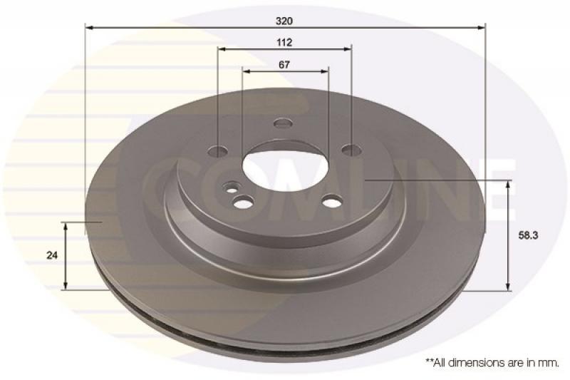 Comline ADC4084V Rear ventilated brake disc ADC4084V: Buy near me in Poland at 2407.PL - Good price!