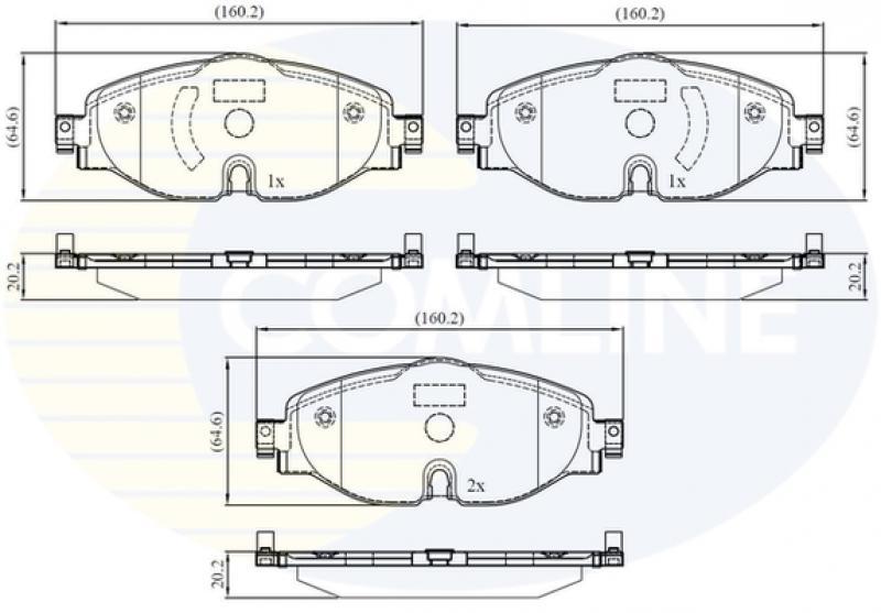 Comline CBP02158 Brake Pad Set, disc brake CBP02158: Buy near me in Poland at 2407.PL - Good price!