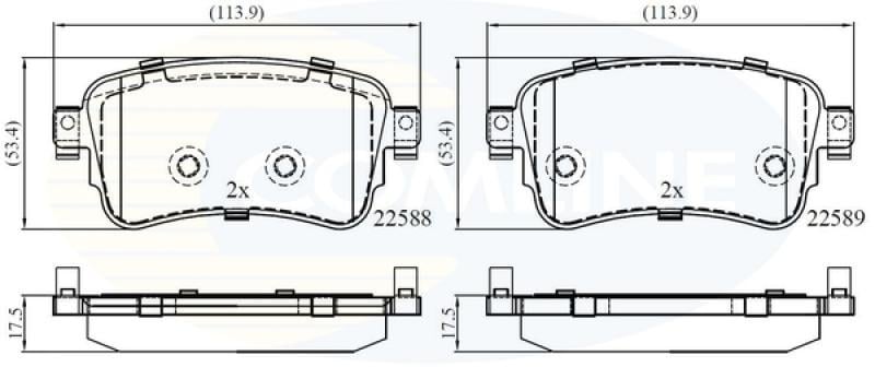Comline CBP02351 Brake Pad Set, disc brake CBP02351: Buy near me in Poland at 2407.PL - Good price!