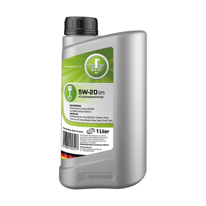 Rektol 106052011 Engine oil Rektol 5W-20, 1L 106052011: Buy near me at 2407.PL in Poland at an Affordable price!
