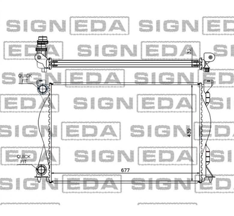 Signeda RA60235A Радиатор охлаждения двигателя RA60235A: Отличная цена - Купить в Польше на 2407.PL!