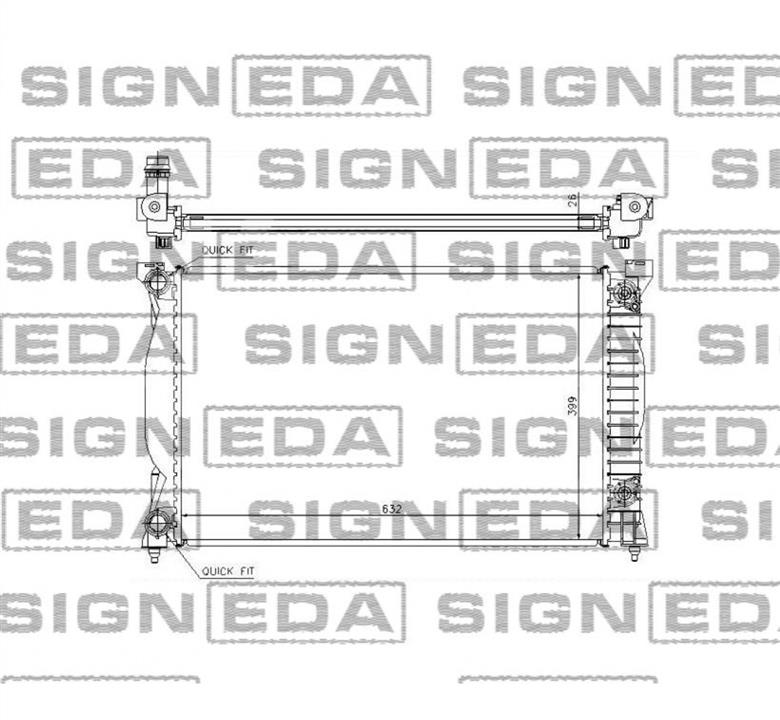 Signeda RA60305A Radiator, engine cooling RA60305A: Buy near me in Poland at 2407.PL - Good price!