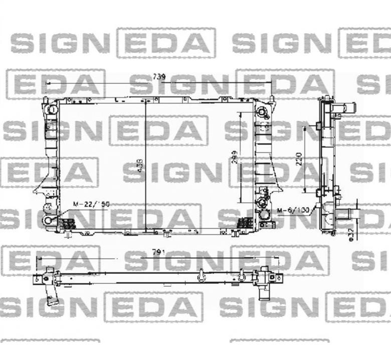 Signeda RA60476A Radiator, engine cooling RA60476A: Buy near me in Poland at 2407.PL - Good price!