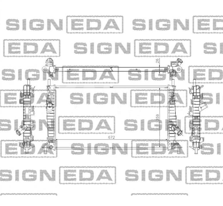 Signeda RA62017Q Радіатор охолодження двигуна RA62017Q: Приваблива ціна - Купити у Польщі на 2407.PL!
