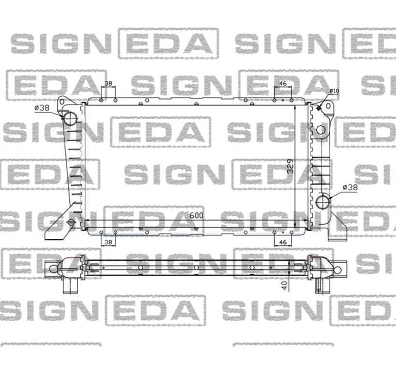 Signeda RA62241A Radiator, engine cooling RA62241A: Buy near me in Poland at 2407.PL - Good price!