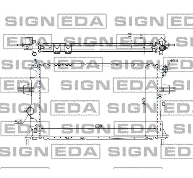 Signeda RA63006A Radiator, engine cooling RA63006A: Buy near me in Poland at 2407.PL - Good price!