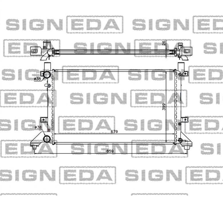 Signeda RA65231A Radiator, engine cooling RA65231A: Buy near me in Poland at 2407.PL - Good price!