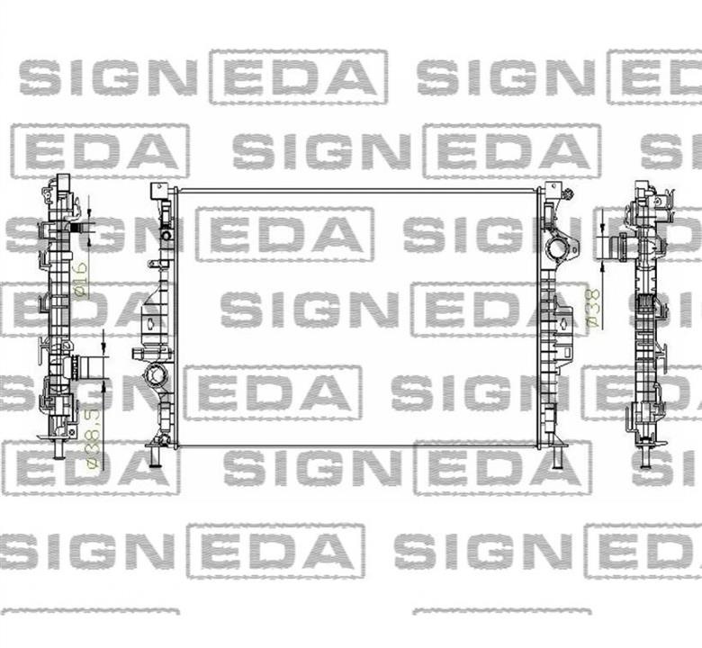Signeda RA65615A Radiator, engine cooling RA65615A: Buy near me in Poland at 2407.PL - Good price!