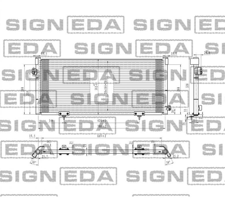 Signeda RC94981 Condenser, air conditioning RC94981: Buy near me in Poland at 2407.PL - Good price!