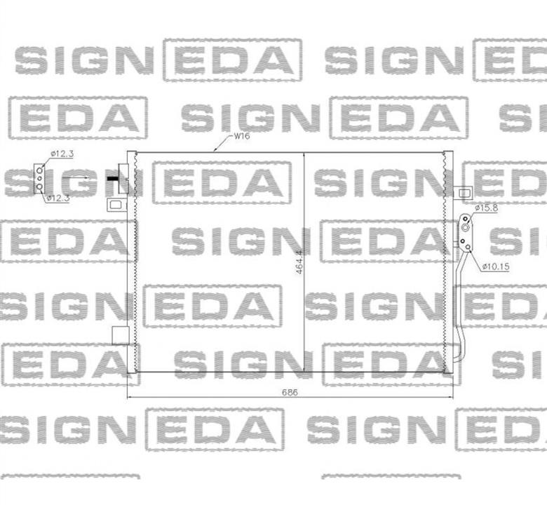 Signeda RCAC0075A Condenser, air conditioning RCAC0075A: Buy near me at 2407.PL in Poland at an Affordable price!