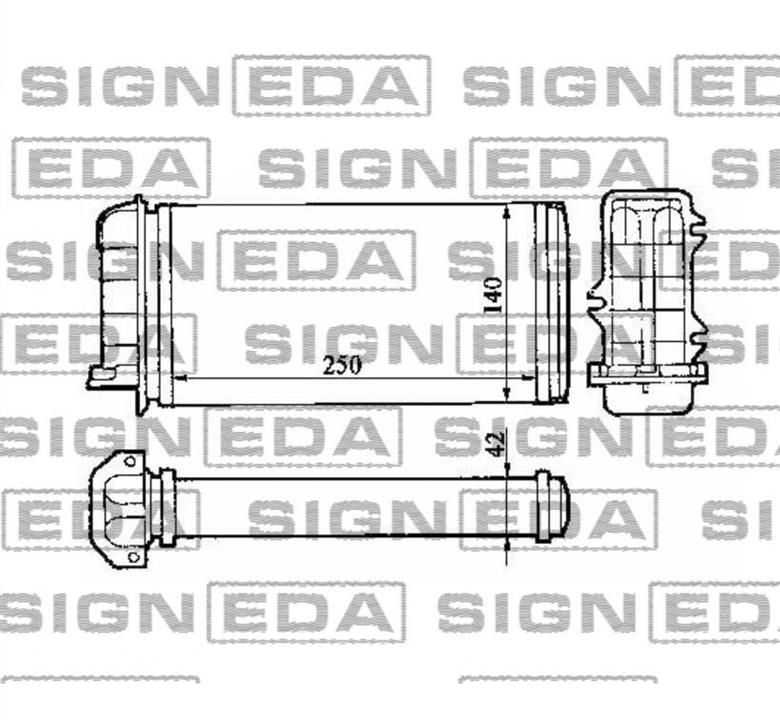 Signeda RP71441 Heat exchanger, interior heating RP71441: Buy near me in Poland at 2407.PL - Good price!