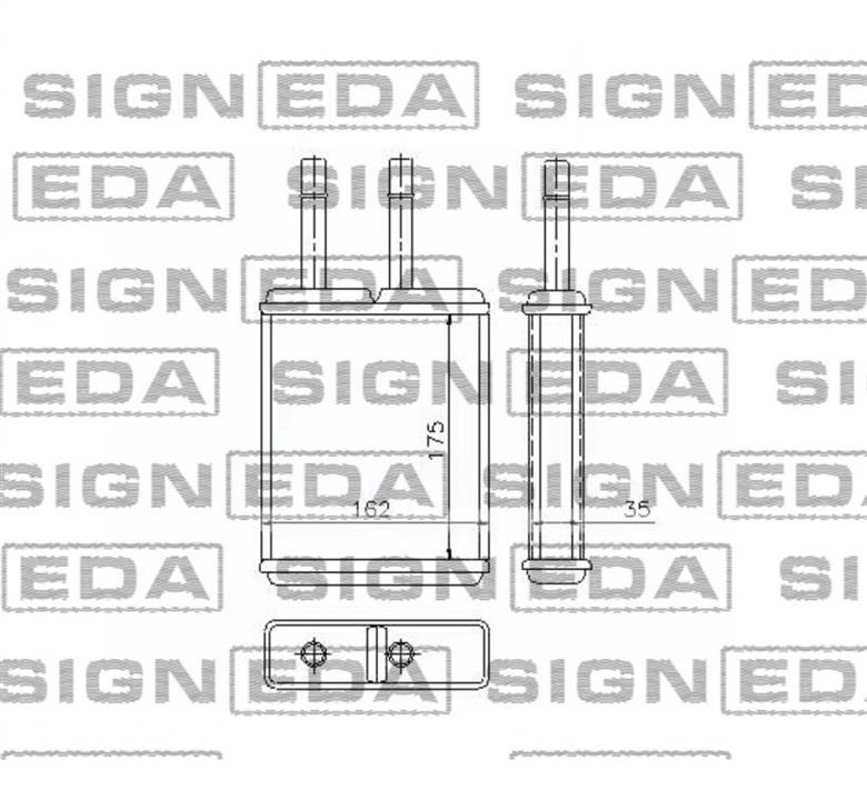 Signeda RP71957 Heat exchanger, interior heating RP71957: Buy near me in Poland at 2407.PL - Good price!