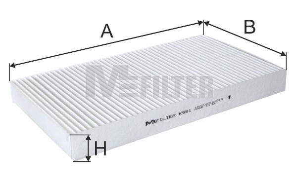 M-Filter K 981 Filtr kabinowy K981: Dobra cena w Polsce na 2407.PL - Kup Teraz!