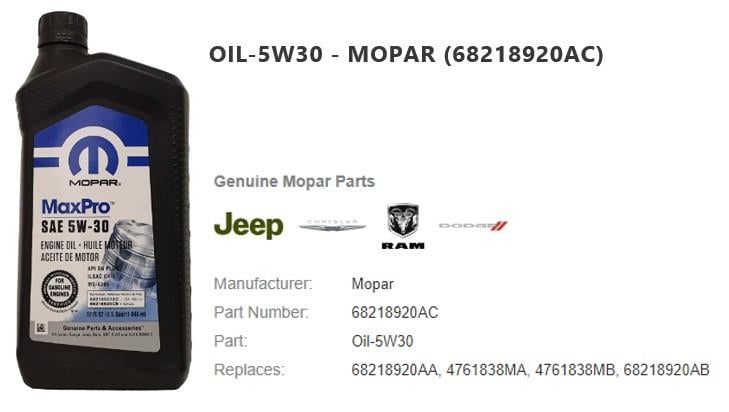 Kup Chrysler&#x2F;Mopar 68218920AC w niskiej cenie w Polsce!