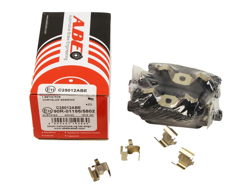 ABE C25012ABE Rear disc brake pads, set C25012ABE: Buy near me at 2407.PL in Poland at an Affordable price!