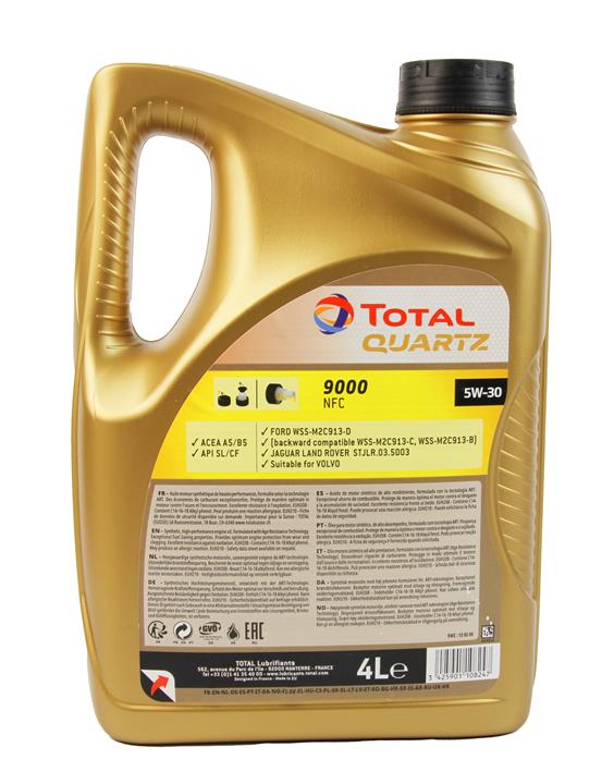Olej silnikowy Total QUARTZ 9000 FUTURE NFC 5W-30, 4L Total 213836