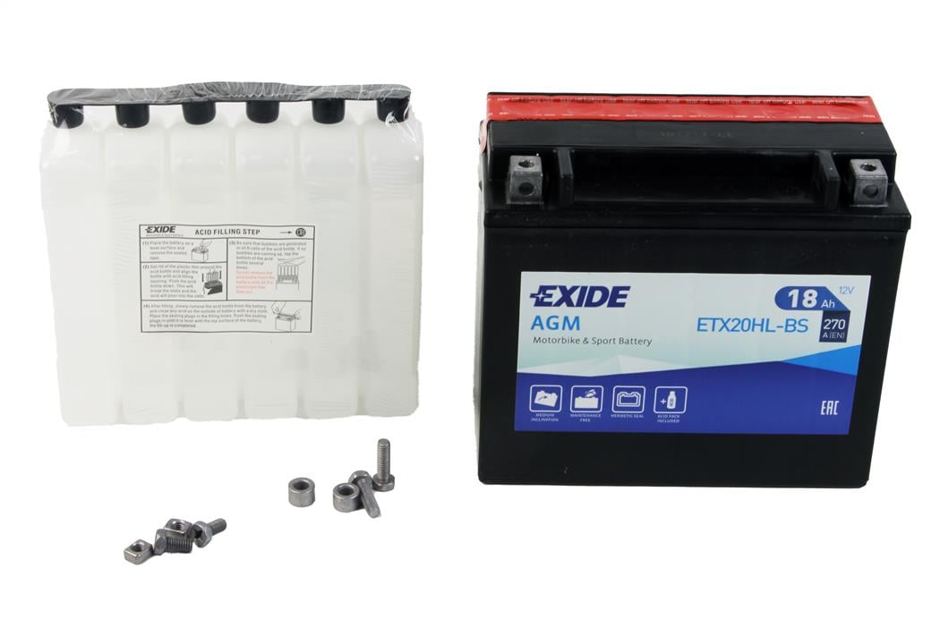 Exide ETX20HL-BS Аккумулятор Exide AGM 12В 18Ач 270А(EN) R+ ETX20HLBS: Купить в Польше - Отличная цена на 2407.PL!