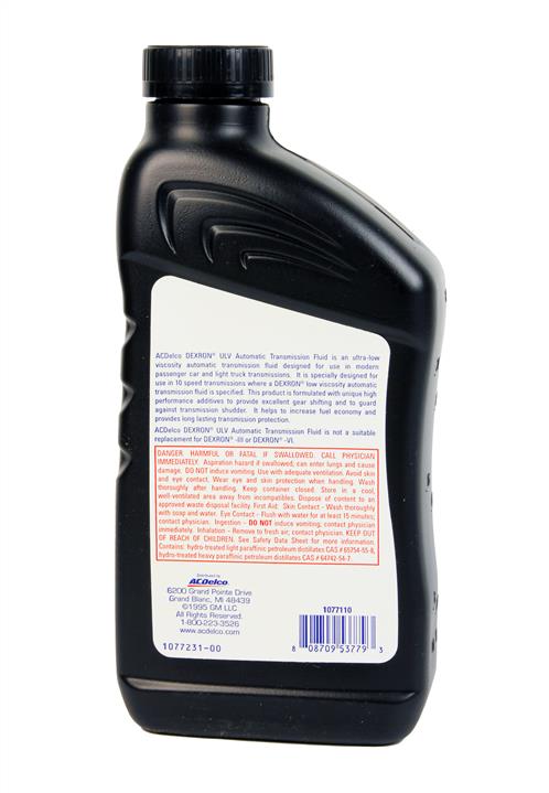 Olej przekładniowy, podana cena za 1 litr AC Delco 10-4107