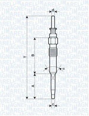 Свеча накаливания Magneti marelli 062900039304