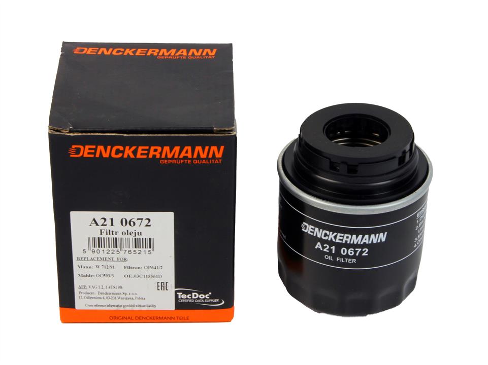 Denckermann A210672 Oil Filter A210672: Buy near me in Poland at 2407.PL - Good price!