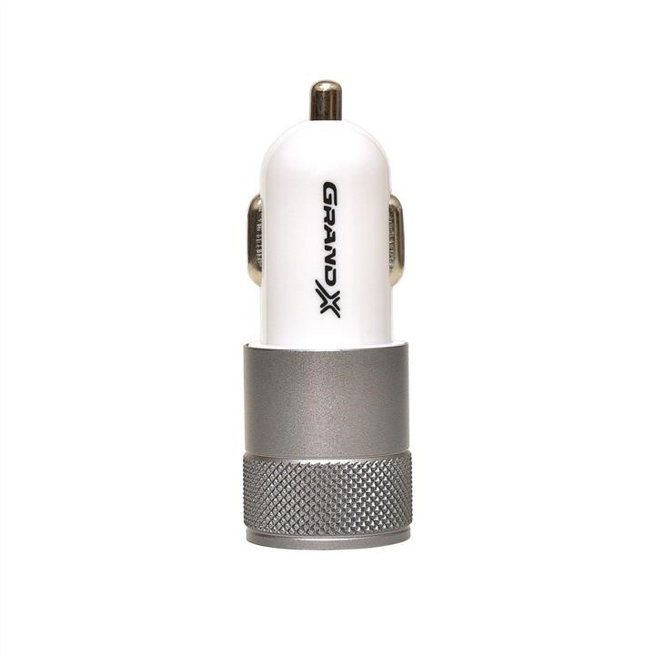 Автомобильное зарядное устройство Grand-X (2xUSB 2.1A) White (CH-25WM) + кабель microUSB Grand-X CH-25WM