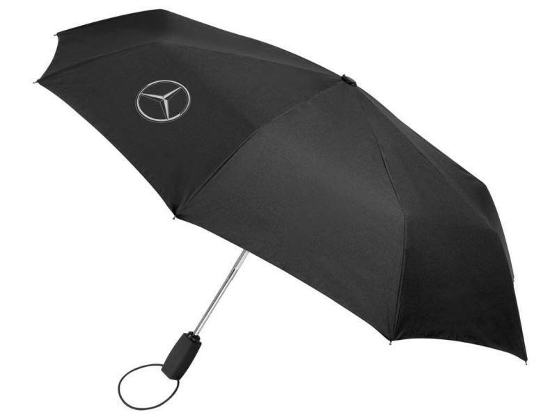 Mercedes B6 6 95 2631 Foldable automatic umbrella black, length 30 cm, diameter 97 cm B66952631: Buy near me in Poland at 2407.PL - Good price!