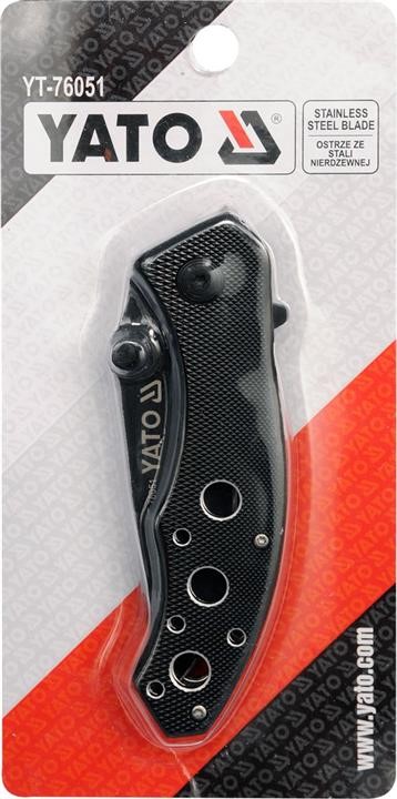 Folding knife with black blade Yato YT-76051