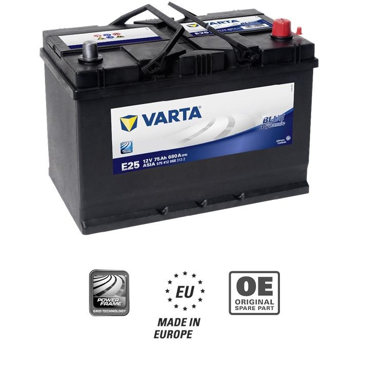 Varta 5754120683132 Battery Varta Blue Dynamic Asia Jis Types 12V 75Ah 680A (R+) 5754120683132: Buy near me in Poland at 2407.PL - Good price!