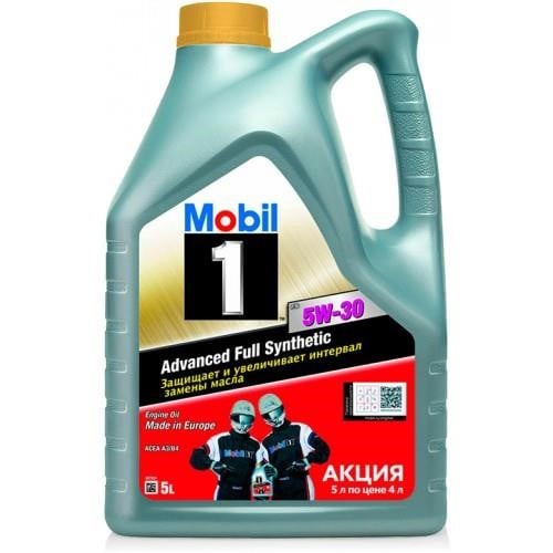 Mobil 155144 Engine oil Mobil 1 Full Synthetic 5W-30, 5L 155144: Buy near me in Poland at 2407.PL - Good price!