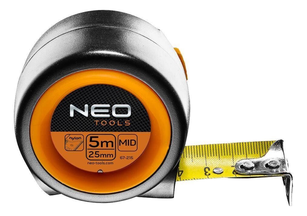 Neo Tools 67-215 Kомпактная рулетка, сталева стрічка 5 м x 25 мм, з фіксатором selflock, магніт 67215: Приваблива ціна - Купити у Польщі на 2407.PL!