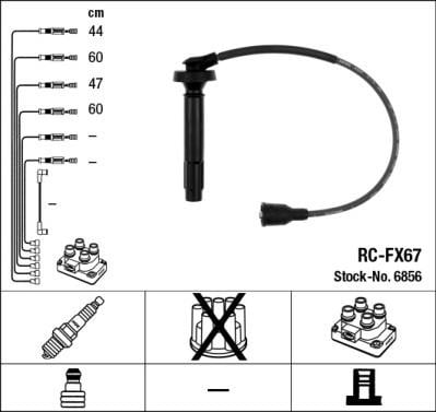 NGK RC-FX67 Ignition cable kit RCFX67: Buy near me in Poland at 2407.PL - Good price!