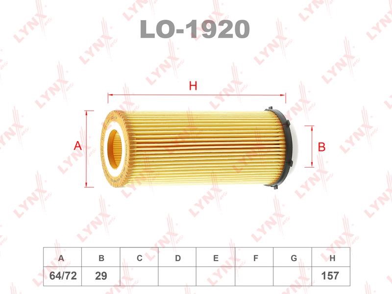 LYNXauto LO-1920 Масляный фильтр LO1920: Отличная цена - Купить в Польше на 2407.PL!