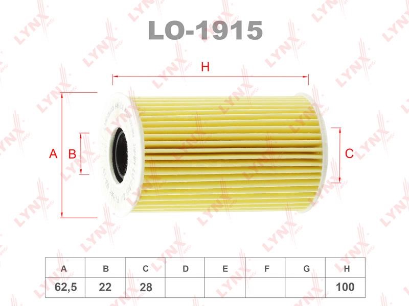 LYNXauto LO-1915 Масляный фильтр LO1915: Отличная цена - Купить в Польше на 2407.PL!