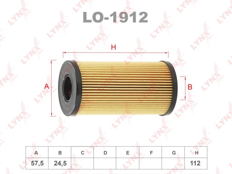 LYNXauto LO-1912 Масляный фильтр LO1912: Отличная цена - Купить в Польше на 2407.PL!