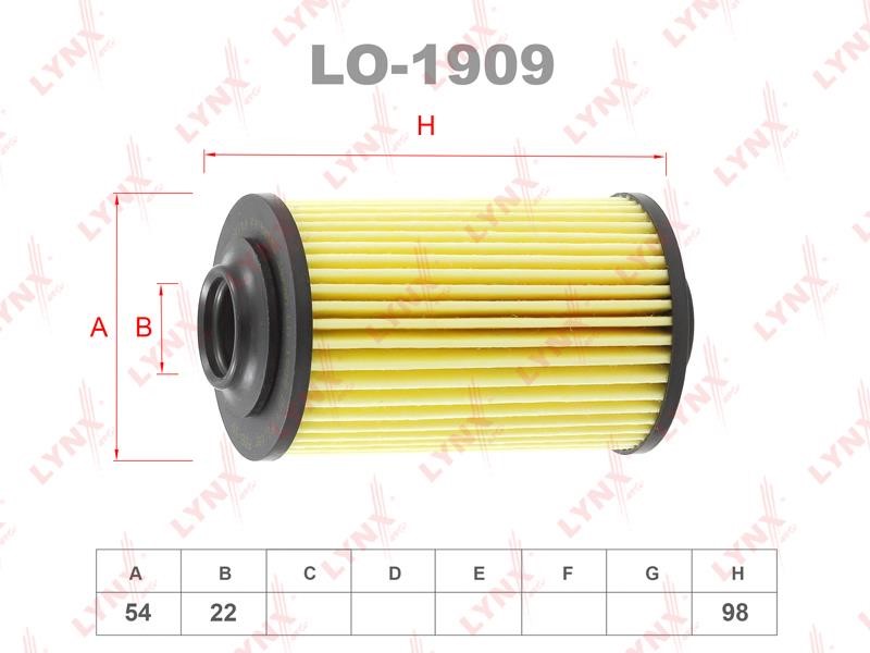 LYNXauto LO-1909 Oil Filter LO1909: Buy near me in Poland at 2407.PL - Good price!